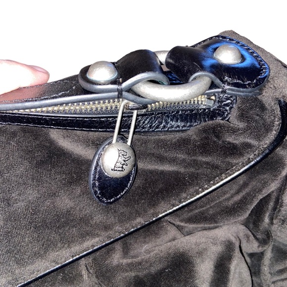 Vintage Y2K Juicy Couture Velour Velvet Bag Purse Rare Heart Mirror Charm - Picture 14 of 14